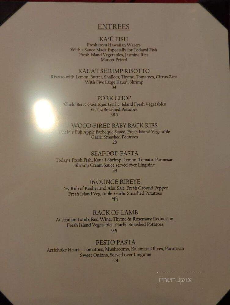 Ohelo cafe - Volcano, HI menu_pic