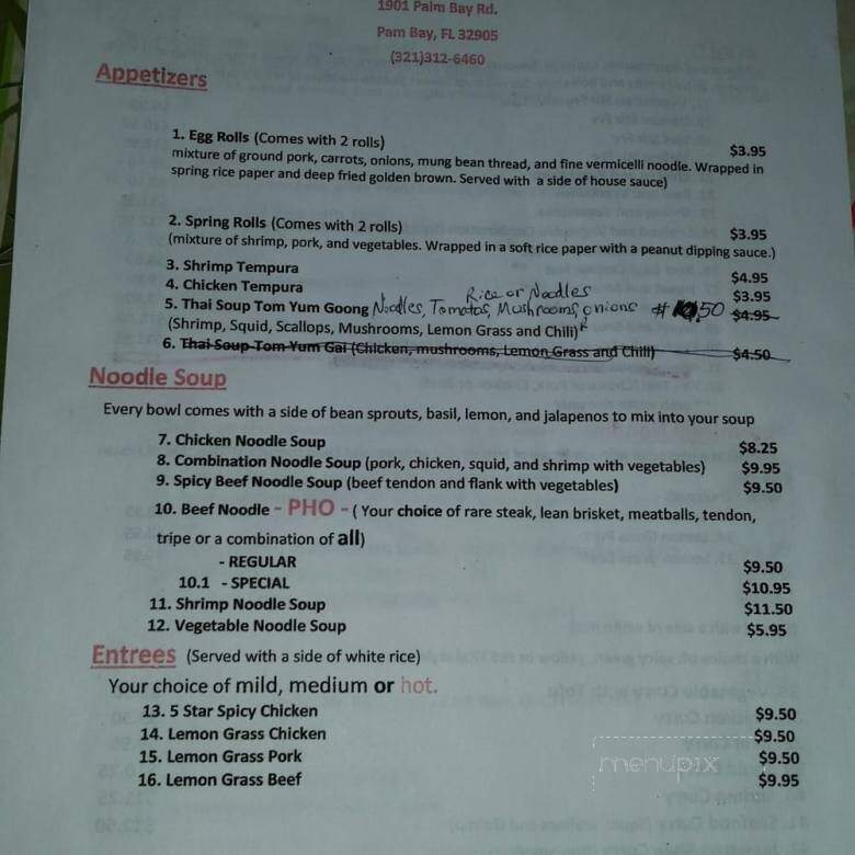 Pho Bolsa Vietnamese Restaurant - Palm Bay, FL menu_pic
