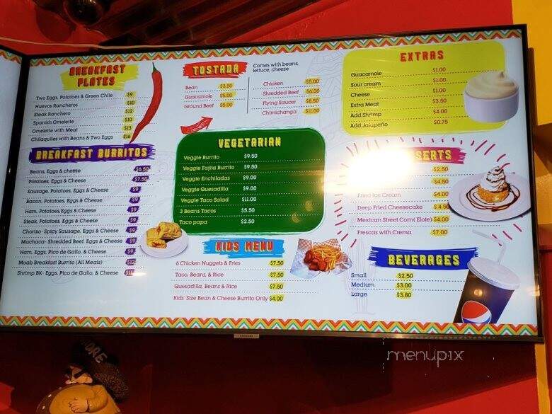 Giliberto's Mexican Taco Shop - Moab, UT menu_pic
