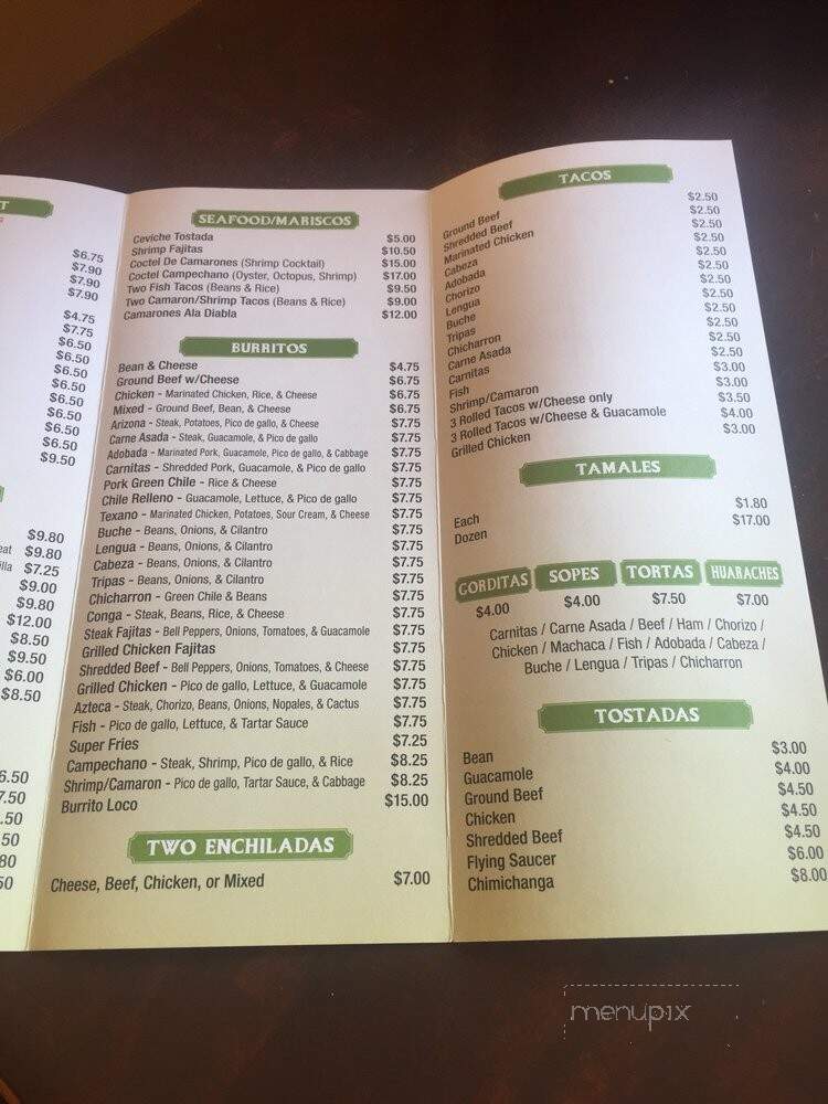 Giliberto's Mexican Taco Shop - Moab, UT menu_pic