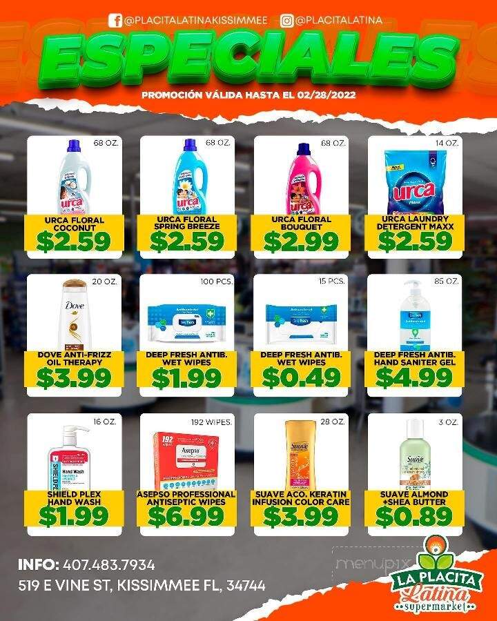 La Placita Latina Supermarket - Kissimmee, FL menu_pic