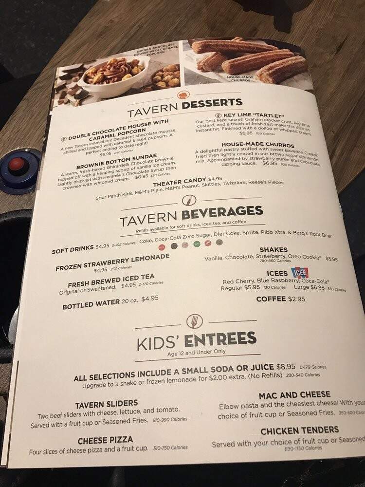 Menu of Movie Tavern Little Rock in Little Rock, AR 72209