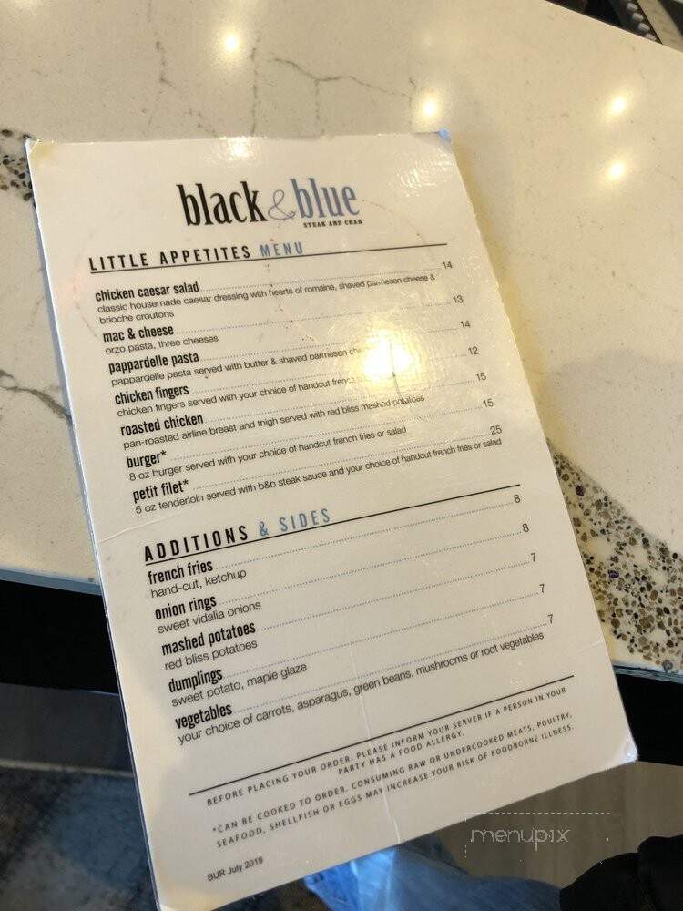 Black & Blue Steak and Crab - Burlington, MA menu_pic