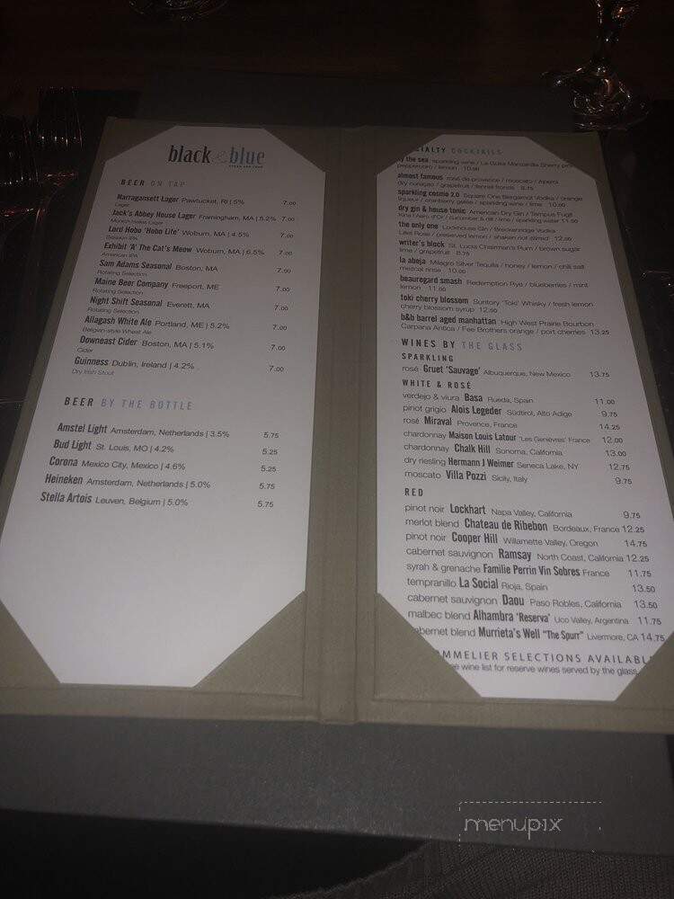 Black & Blue Steak and Crab - Burlington, MA menu_pic