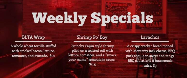 4 Brothers Bar & Grill - Sioux Center, IA menu_pic