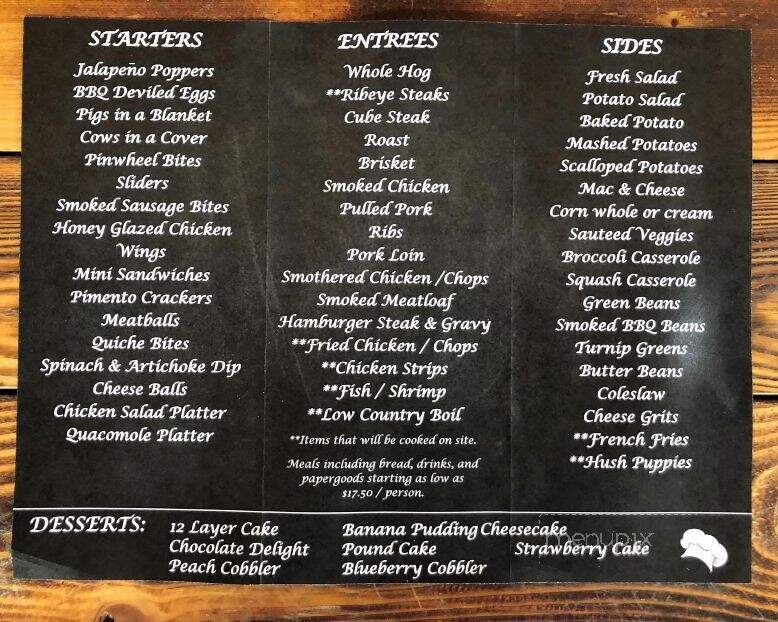 J3 BBQ & Homemade Ice Cream - Bainbridge, GA menu_pic
