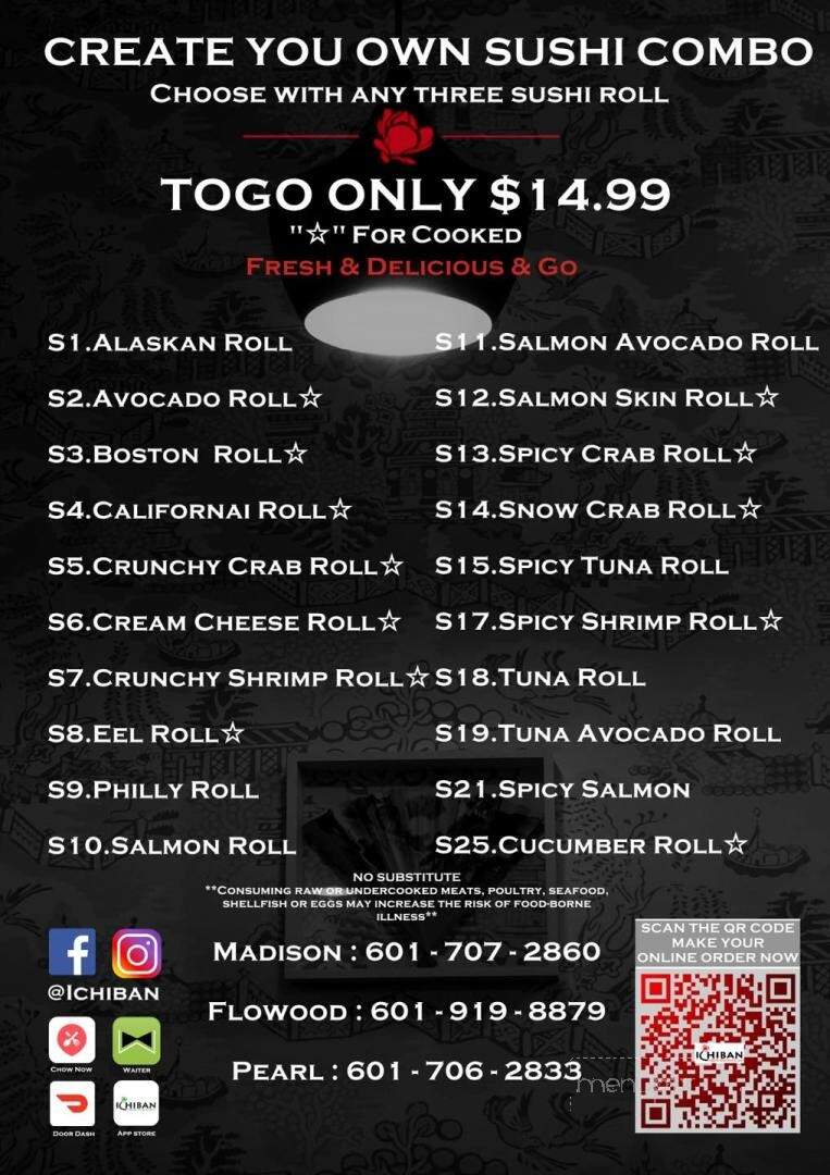 Ichiban Buffet - Madison, MS menu_pic