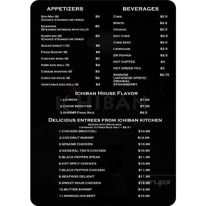 Ichiban Buffet - Madison, MS menu_pic