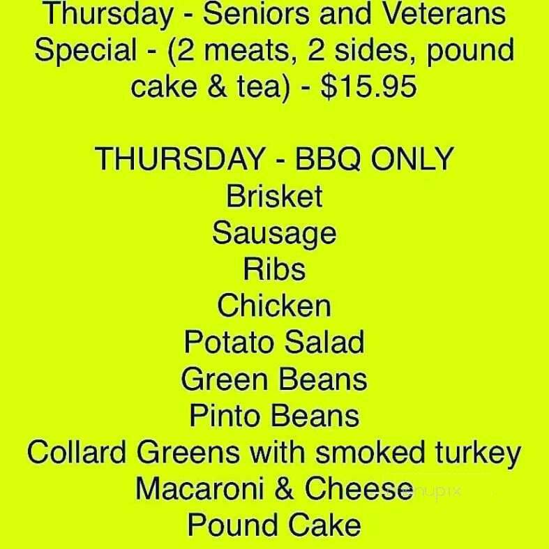 Fowler's Smokin Soul Food - Austin, TX menu_pic
