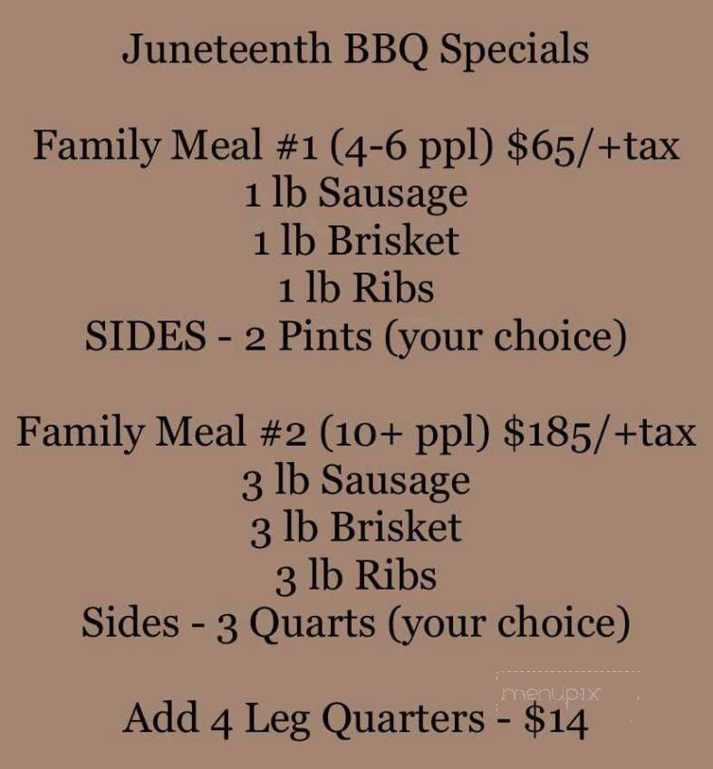 Fowler's Smokin Soul Food - Austin, TX menu_pic