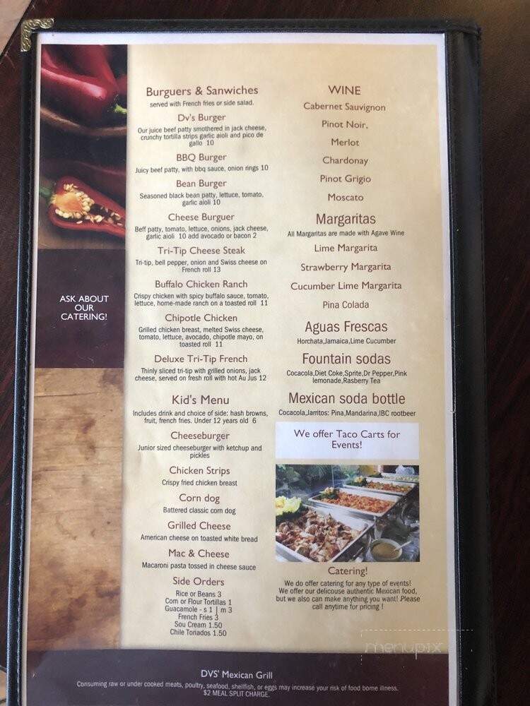 DV's Mexican Grill - Ventura, CA menu_pic