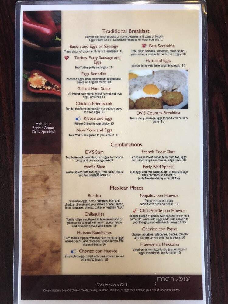 DV's Mexican Grill - Ventura, CA menu_pic