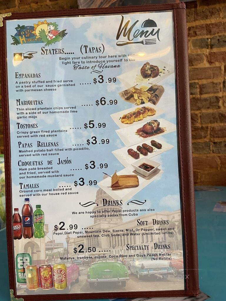 Taste of Havana - Lenoir, NC menu_pic
