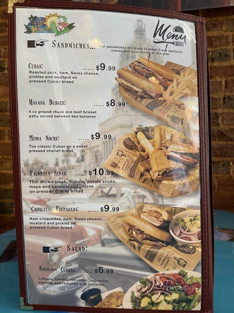 Taste of Havana - Lenoir, NC menu_pic