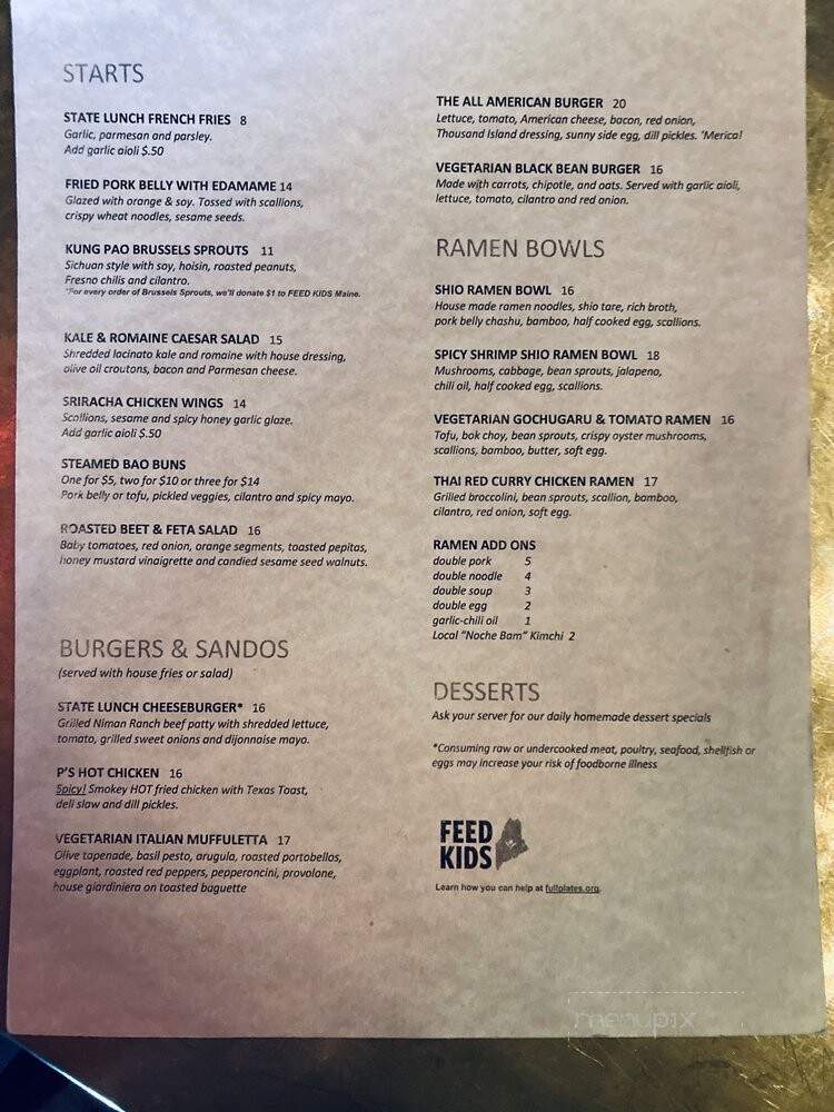 State Lunch - Augusta, ME menu_pic