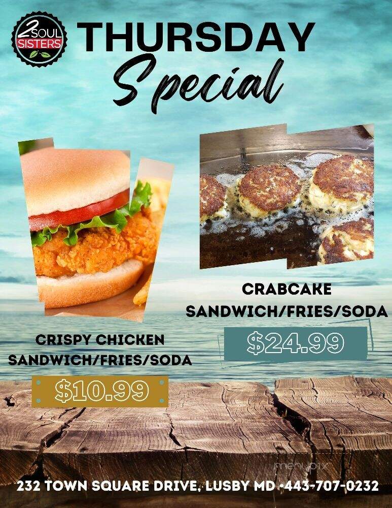 2 Soul Sisters - Lusby, MD menu_pic