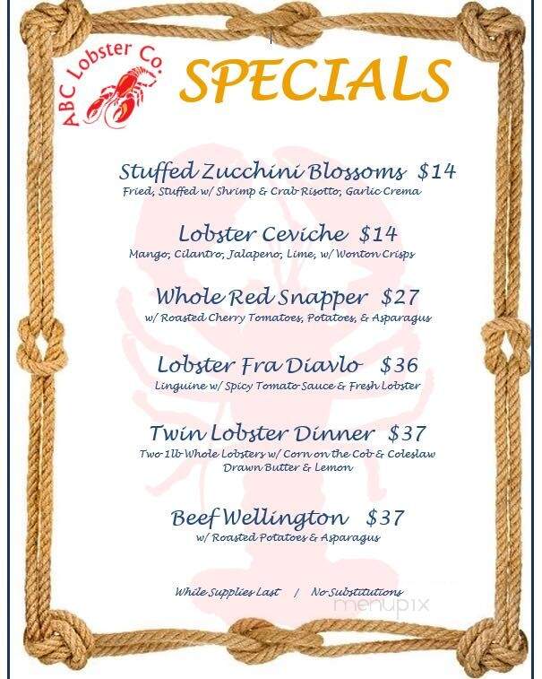 ABC Lobster - Davie, FL menu_pic