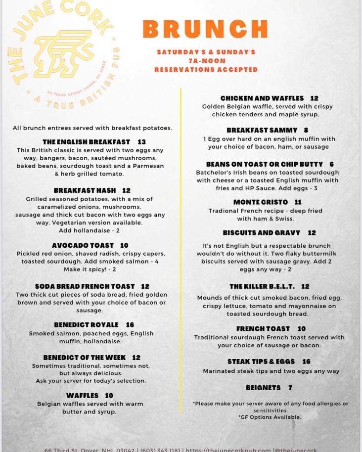 The June Cork Pub - Dover, NH menu_pic