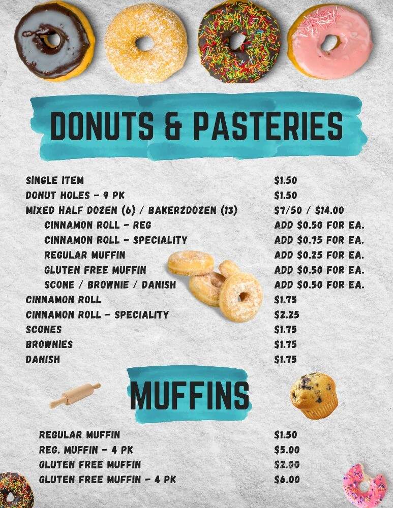 Bakerz Dozen - Albany, OR menu_pic