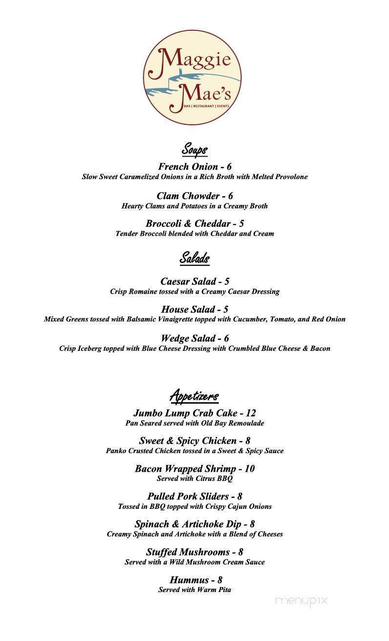 Maggie Mae's - New Paltz, NY menu_pic