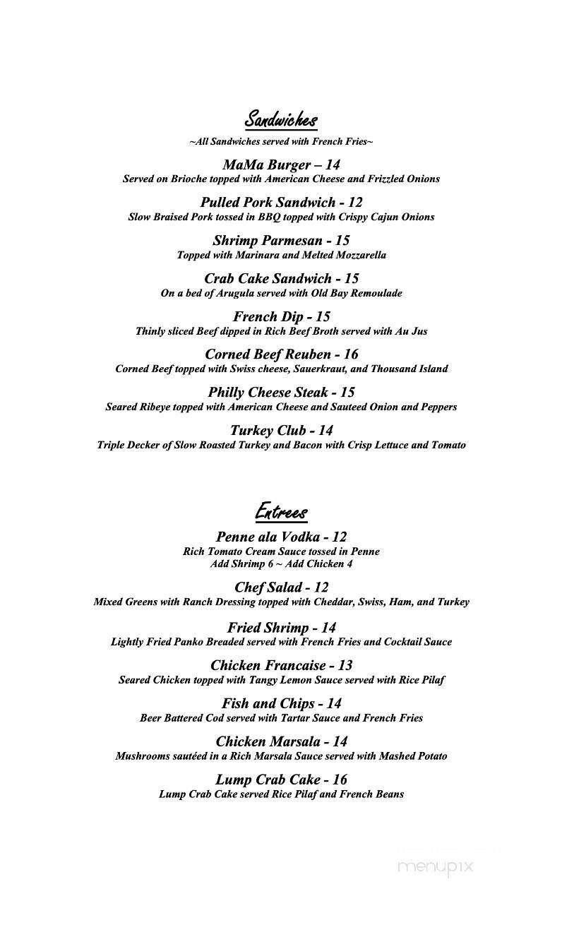 Maggie Mae's - New Paltz, NY menu_pic