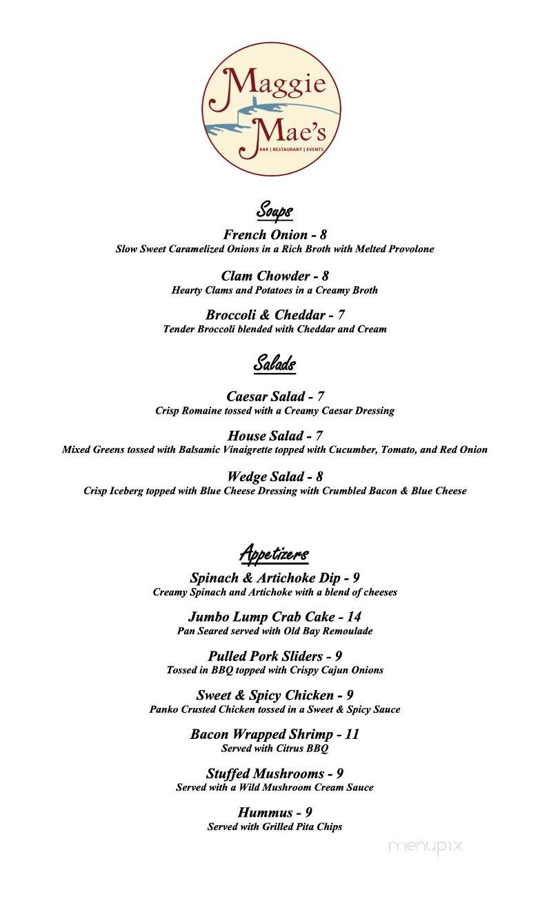Maggie Mae's - New Paltz, NY menu_pic