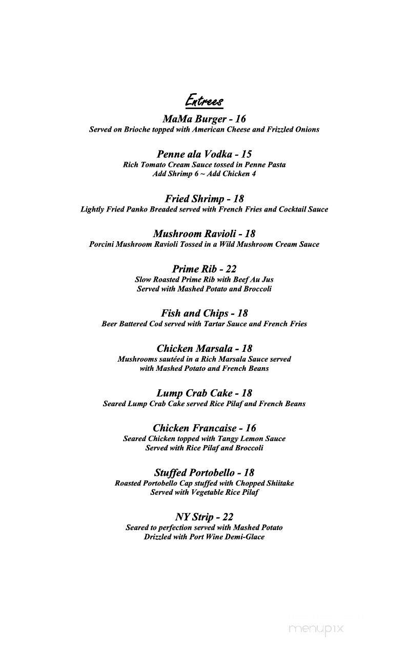 Maggie Mae's - New Paltz, NY menu_pic