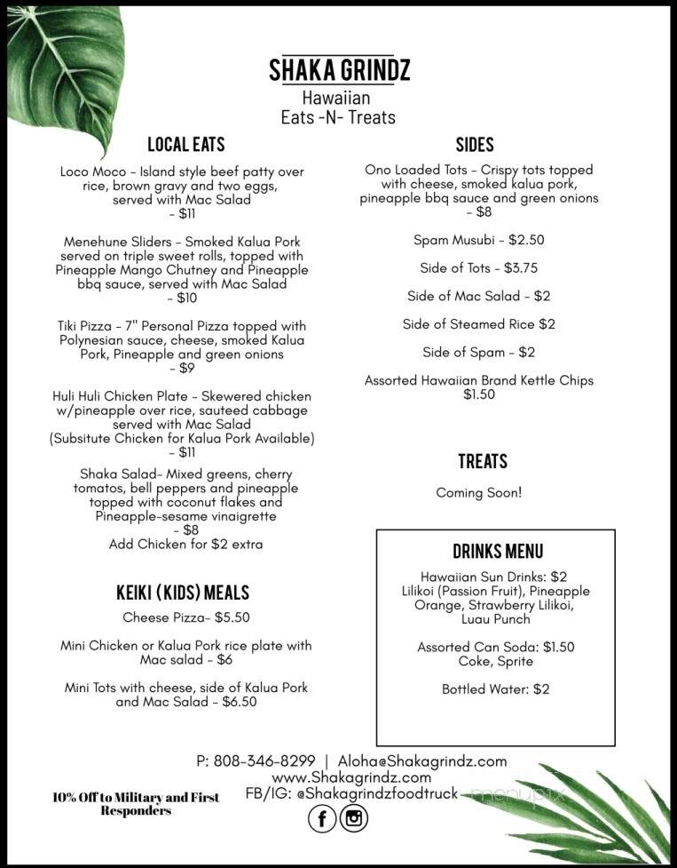 Shaka Grindz - Dixon, CA menu_pic