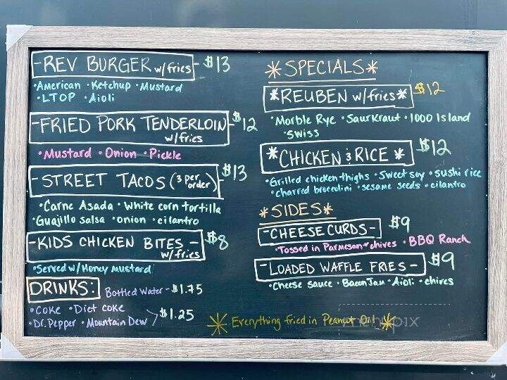 Dashboard Food Truck - Greenwood, IN menu_pic