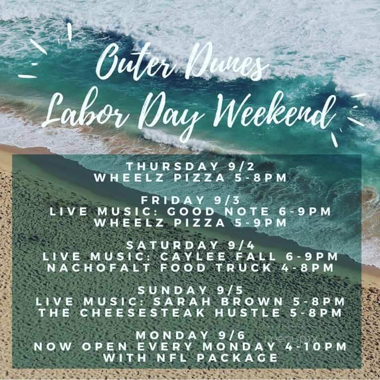 Outer Dunes Brewing - Wilmington, NC menu_pic