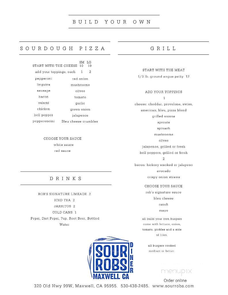 Sour Robs - Maxwell, CA menu_pic