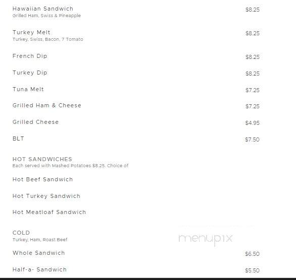 Deb's Cafe - Alsea, OR menu_pic