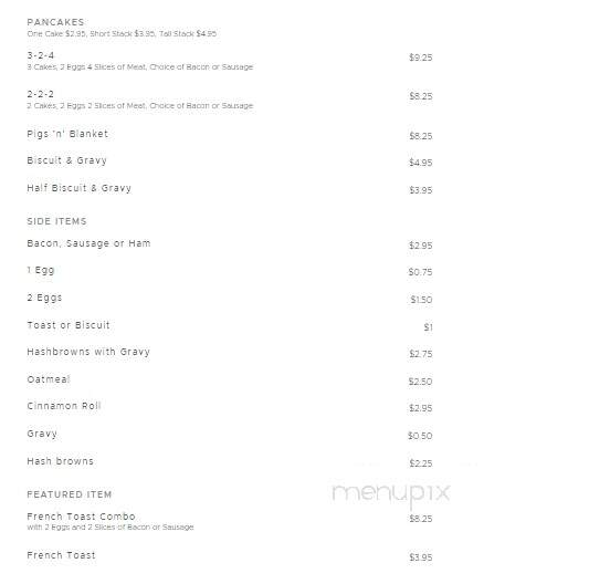 Deb's Cafe - Alsea, OR menu_pic