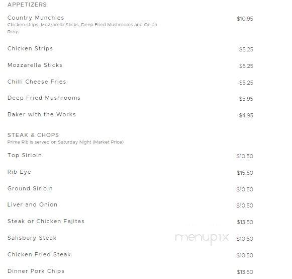 Deb's Cafe - Alsea, OR menu_pic