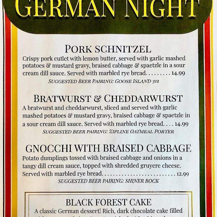 Cafe Brule - Vermillion, SD menu_pic