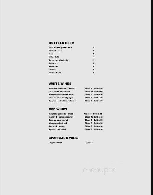 Wxyz Bar @ Aloft Hotel Broomfield - Broomfield, CO menu_pic