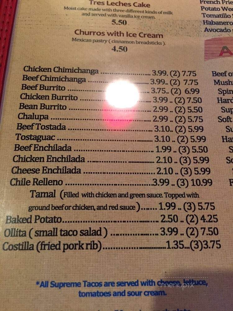 Mi Mexico - Minot, ND menu_pic