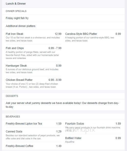 Shelton's Big Grill - Virginia Beach, VA menu_pic