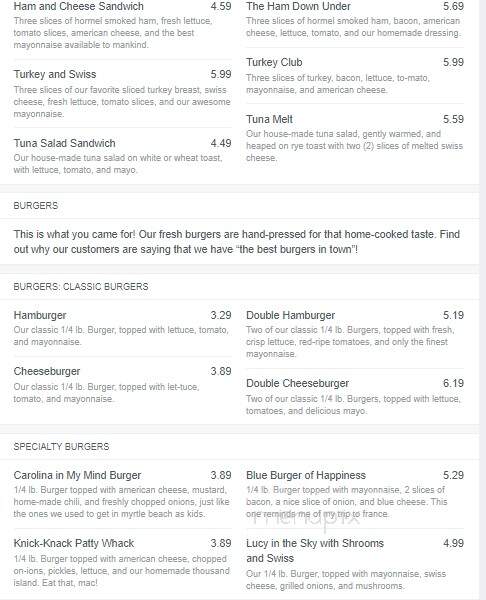 Shelton's Big Grill - Virginia Beach, VA menu_pic