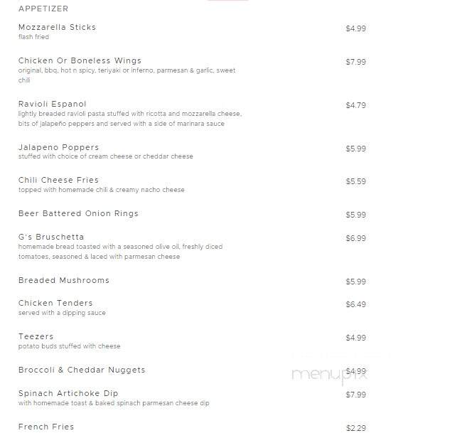 G's Pizzeria & Deli - Bay City, MI menu_pic