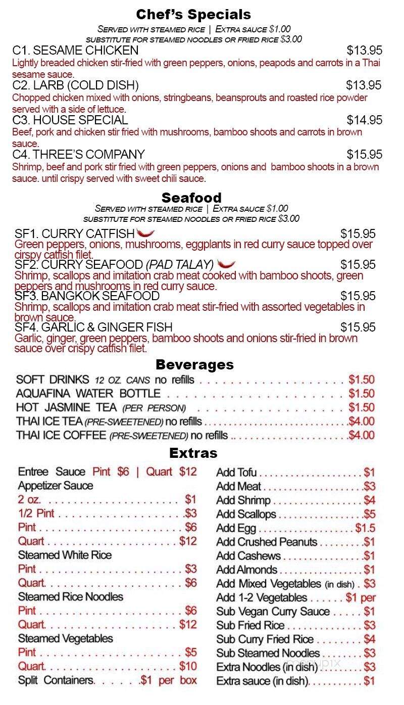 Bangkok Taste - Jenison, MI menu_pic