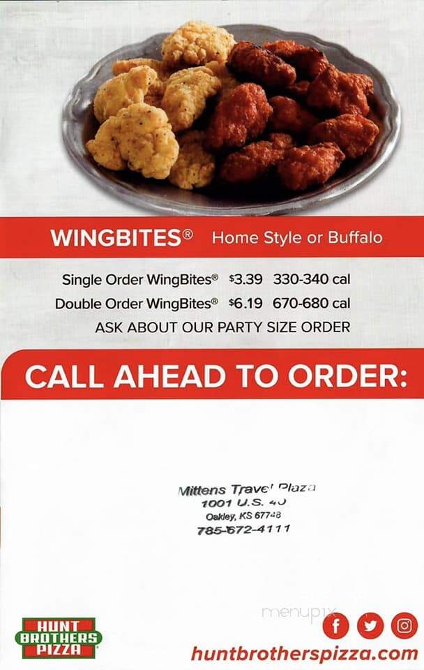 Mitten Truck Stop - Oakley, KS menu_pic