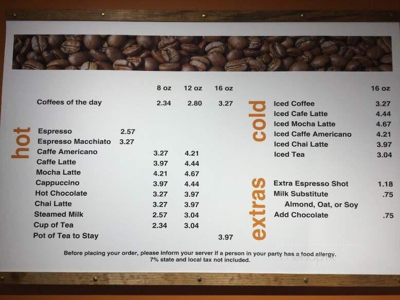 Lenox Coffee - Lenox, MA menu_pic
