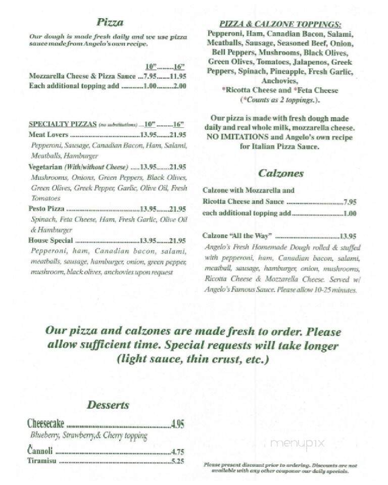 Angelos Of Kingsland - Kingsland, GA menu_pic