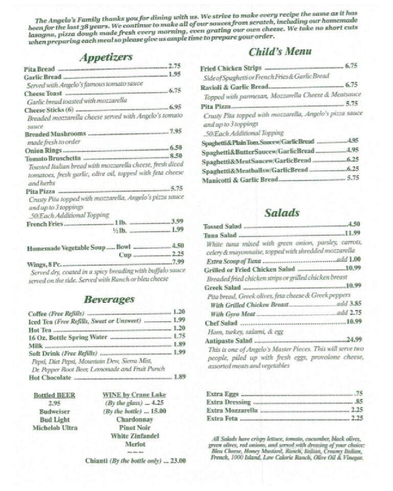 Angelos Of Kingsland - Kingsland, GA menu_pic