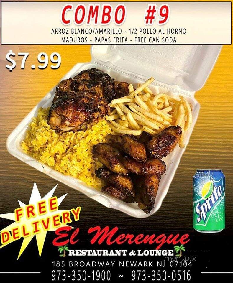 El Merengue Restaurant Inc - Newark, NJ menu_pic