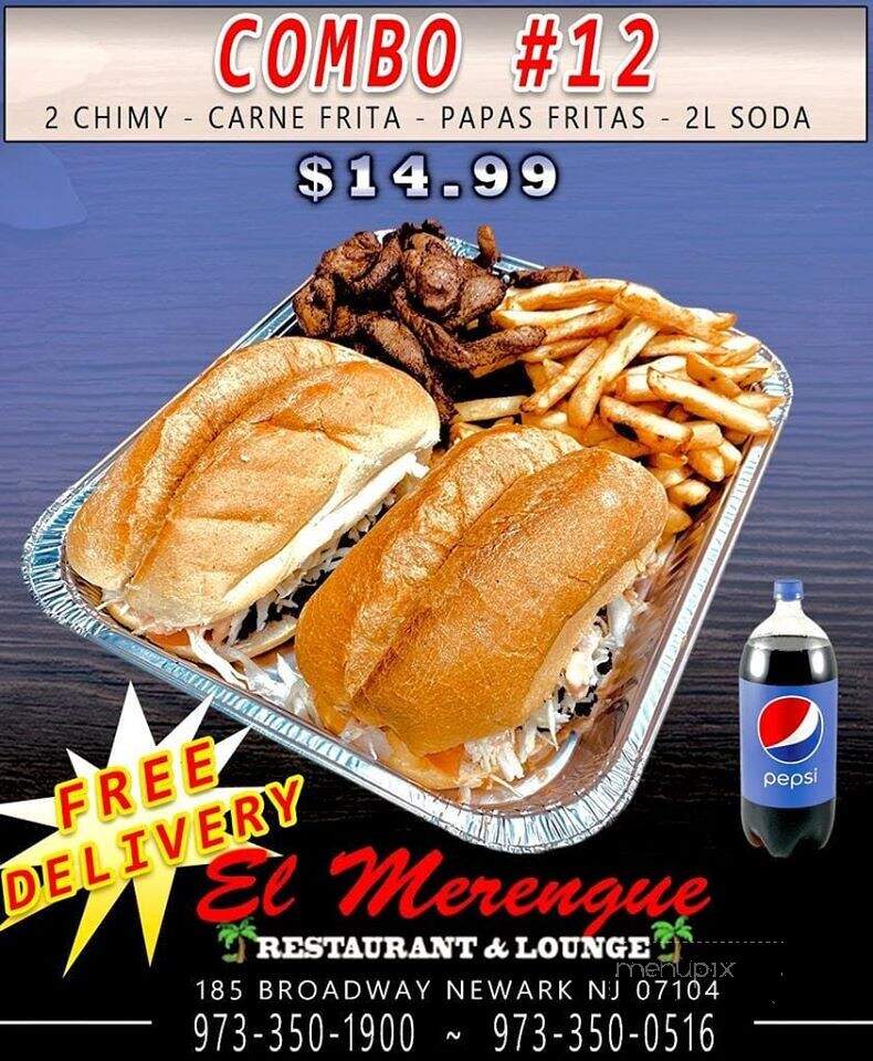 El Merengue Restaurant Inc - Newark, NJ menu_pic