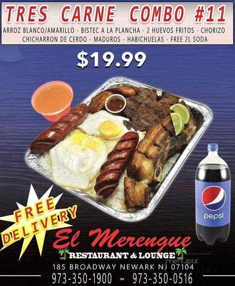 El Merengue Restaurant Inc - Newark, NJ menu_pic
