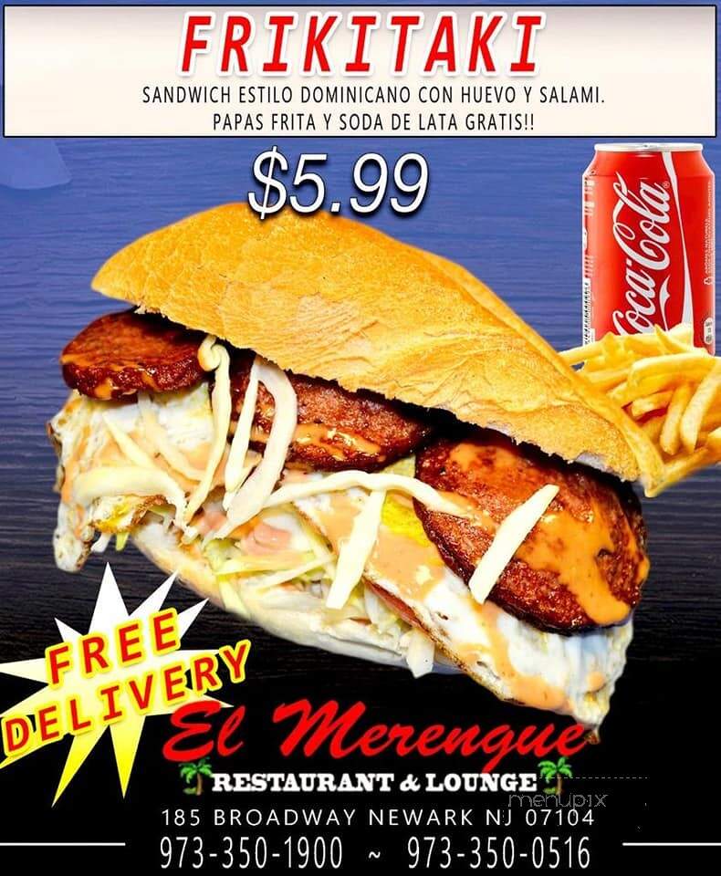 El Merengue Restaurant Inc - Newark, NJ menu_pic