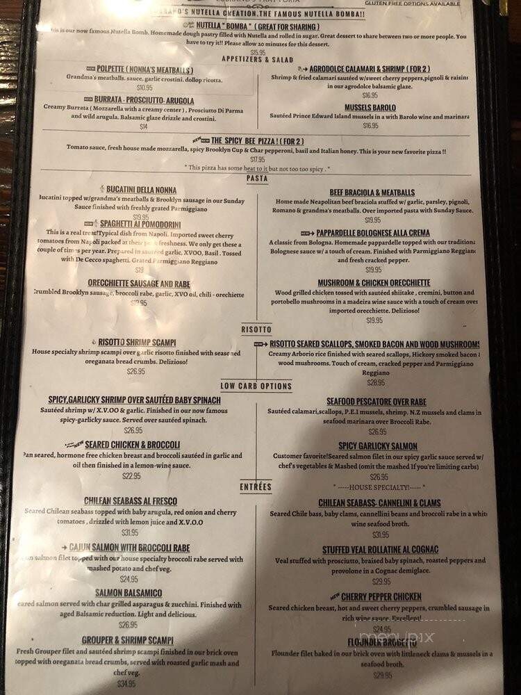 Lubrano's Trattoria - Manasquan, NJ menu_pic